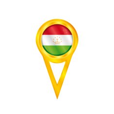 Tajikistan pin flag