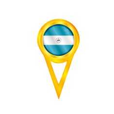 Nicaragua pin flag