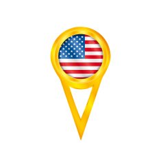 USA pin flag