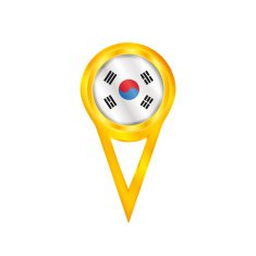 South Korea pin flag