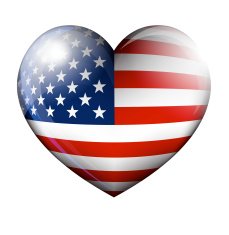 STARS and STRIPES HEART