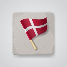Denmark Flag Vector Icon N2