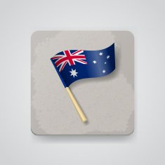 Australia flag vector icon