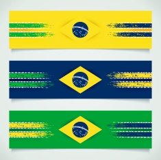 Abstract design Brazilian flag