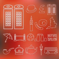 England outline icons