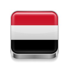 Metal icon of Yemen