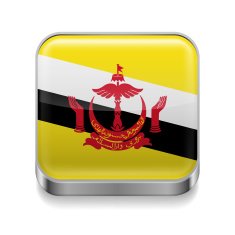 Metal icon of Brunei