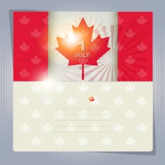 Happy Canada Day card or background July 1