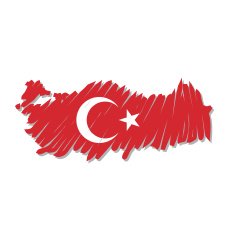 map flag Turkey