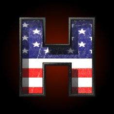 Vector American metal figure h N2
