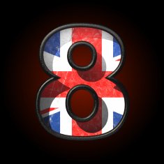 Vector Great Britain cutted figure 8