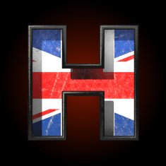 Vector Great Britain cutted figure h