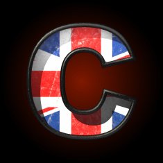 Vector Great Britain cutted figure c