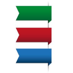 Ribbon set - red green blue