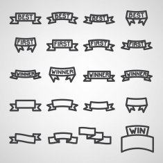 trophy and awards icons set N3