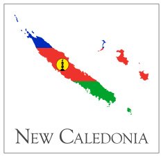 New Caledonia flag map