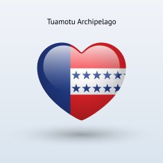 Love Tuamotu Archipelago symbol Heart flag icon