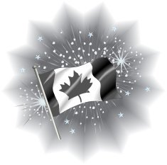 Canada Flag Fireworks