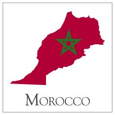 Morocco Flag Map N2