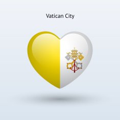 Love Vatican City symbol Heart flag icon