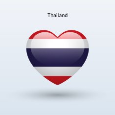 Love Thailand symbol Heart flag icon