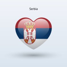 Love Serbia symbol Heart flag icon