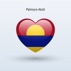 Love Palmyra Atoll symbol Heart flag icon