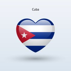 Love Cuba symbol Heart flag icon