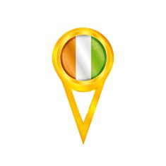 Cote D'ivoire pin flag