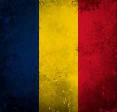 Grunge flag of Chad