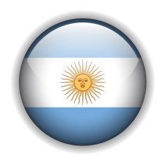 Argentina Flag button vector N2