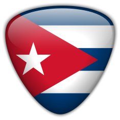 Cuba Flag Glossy Button N6