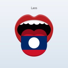 Laos language Abstract human tongue N2