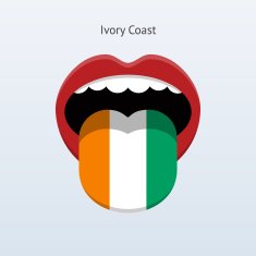 Ivory Coast language Abstract human tongue N2