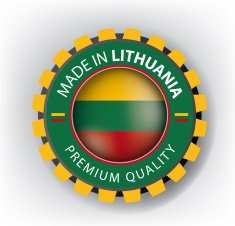 Made in LITHUANIA Lithuanian seal Flag (Vector) N3