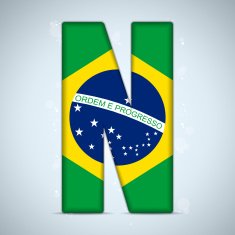 Brazil Alphabet Letters N10