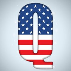 USA Independence Day Alphabet Letters N8