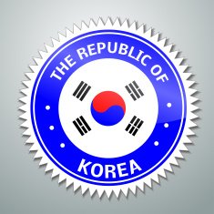 Korean flag label