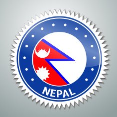 Nepalese flag label N2
