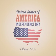 USA Independece Day Banner typography design template