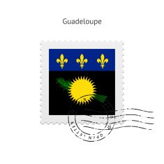 Guadeloupe Flag Postage Stamp