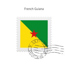 French Guiana Flag Postage Stamp