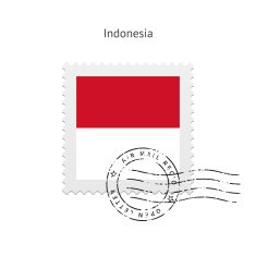 Indonesia Flag Postage Stamp