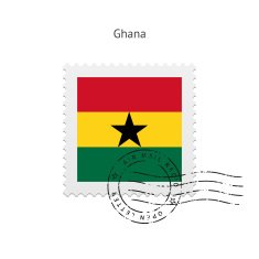 Ghana Flag Postage Stamp