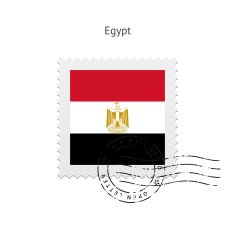 Egypt Flag Postage Stamp
