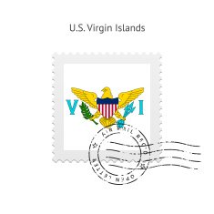 U S Virgin Islands Flag Postage Stamp