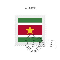 Suriname Flag Postage Stamp
