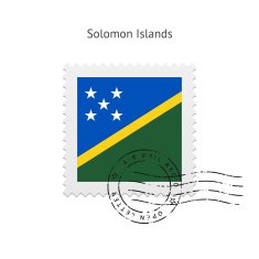 Solomon Islands Flag Postage Stamp