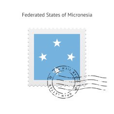 Micronesia Flag Postage Stamp