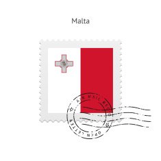 Malta Flag Postage Stamp